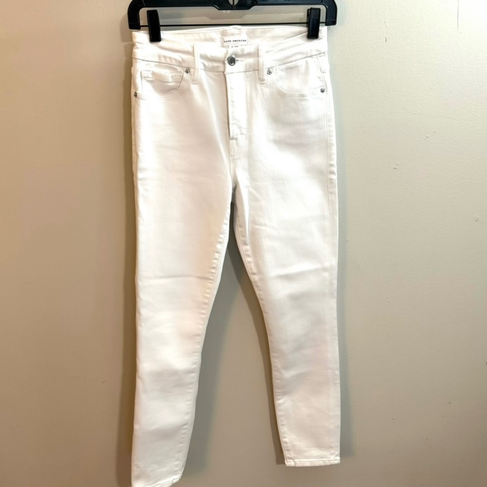 Good American White Skinny Jeans Size 27